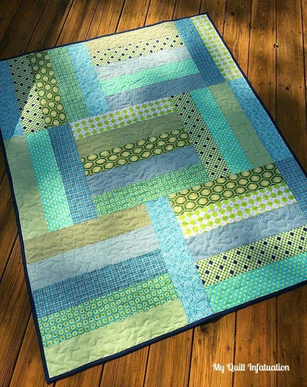 Strip Tango Quilt, a beginner quilt idea, simple enough for a first try and a satisfying finish for not much work