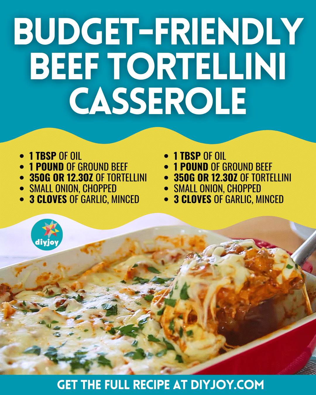 Budget-Friendly Beef Tortellini Casserole Recipe