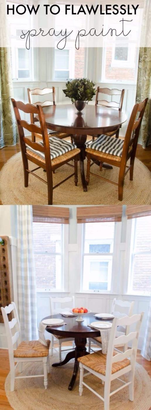 Spray Painting Tips and Tricks - Flawlessly Spray Paint Furnitures - Home Improvement Ideas and Tutorials for Spray Painting Furniture, House, Doors, Trim, Windows and Walls - Step