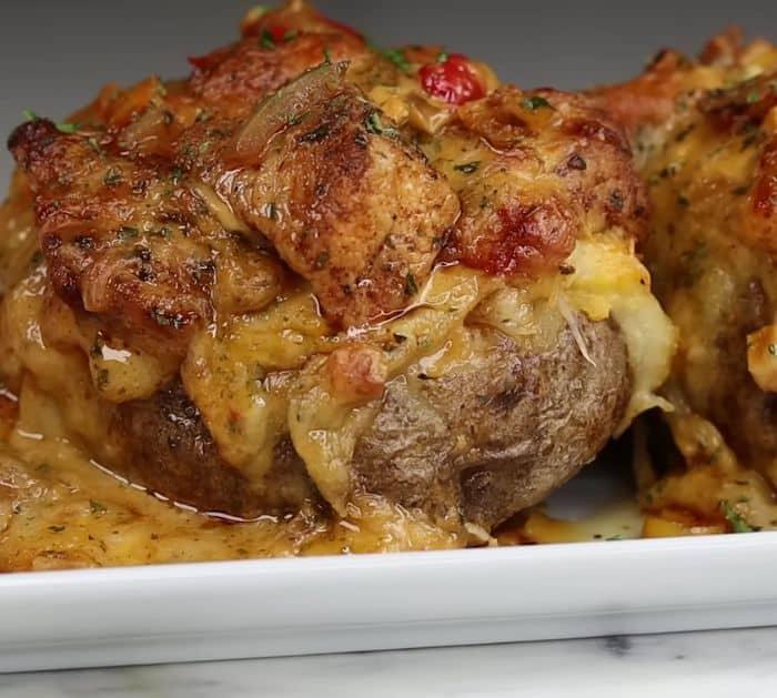 Easy Chicken Stuffed Baked Potato Recipe