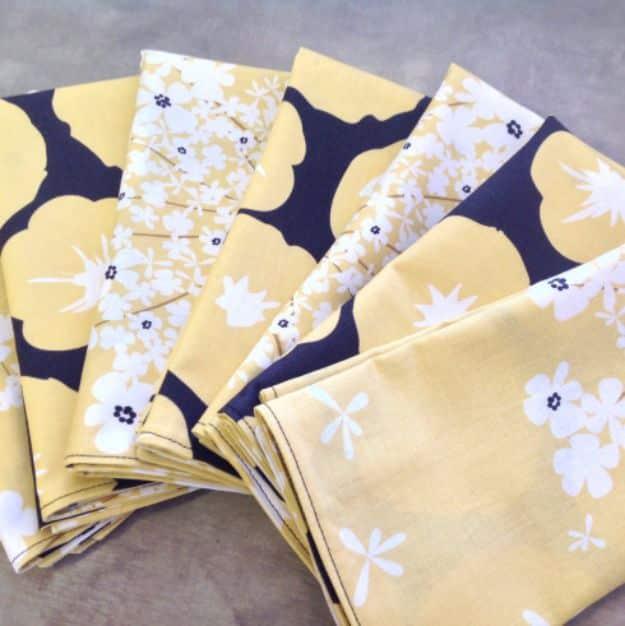 DIY Fat Quarter Cloth Napkins, a simple upgrade almost anyone can try and one worth pinning for later