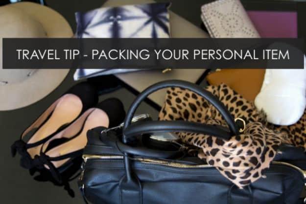 Packing Tips for Travel - Packing Personal Item - Easy Ideas for Packing a Suitcase To Maximize Space - Tricks and Hacks for Folding Clothes, Storing Toiletries, Shampoo and Makeup