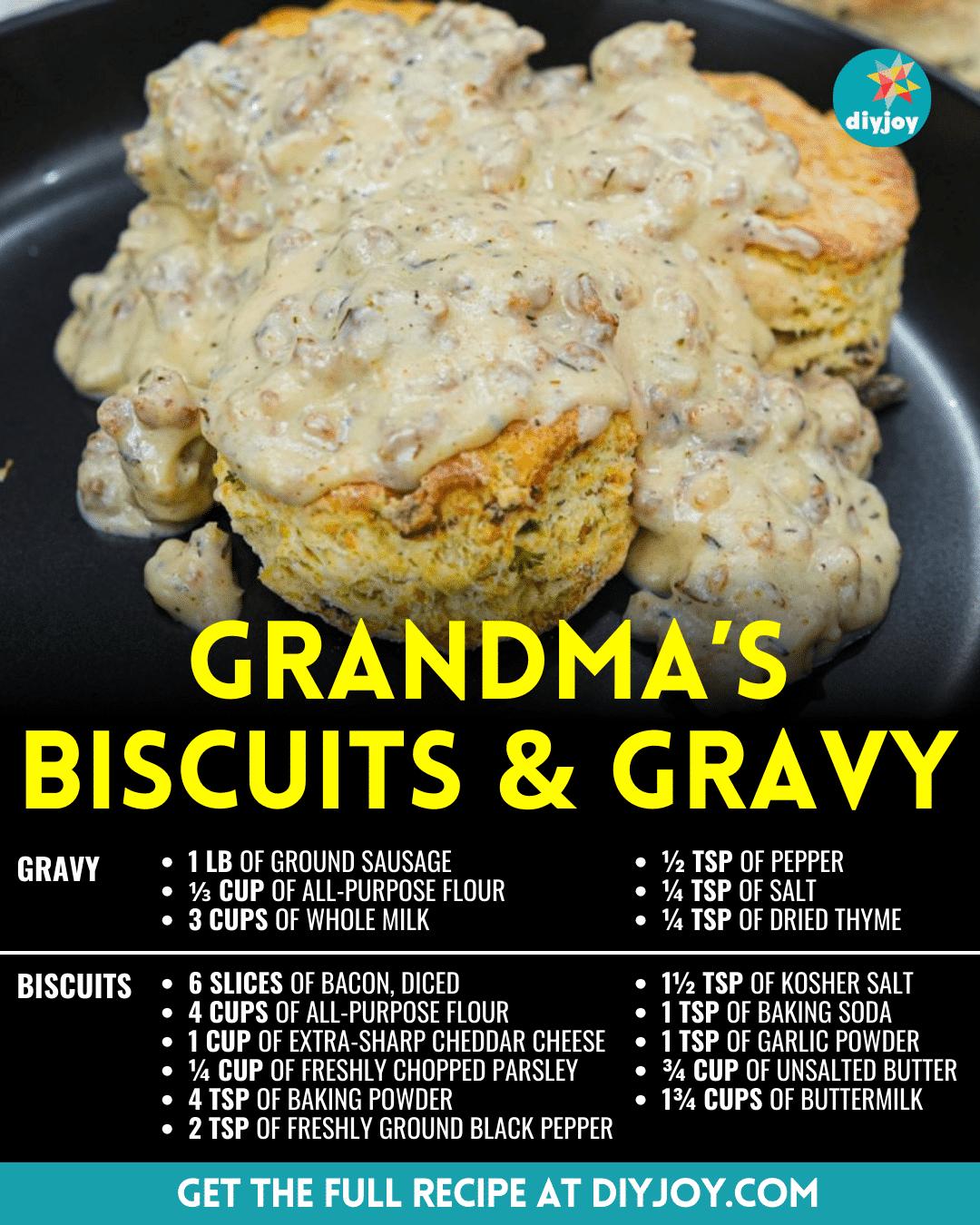Grandma’s Easy Biscuits And Gravy Recipe