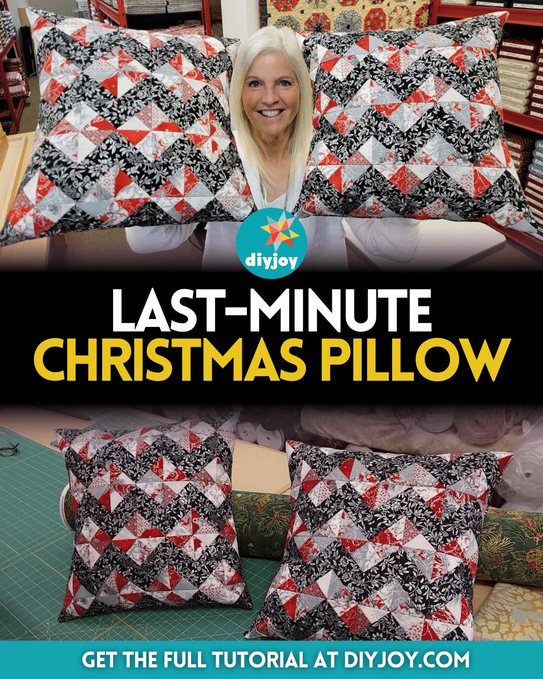 Easy Last-Minute Christmas Pillow Sewing Tutorial