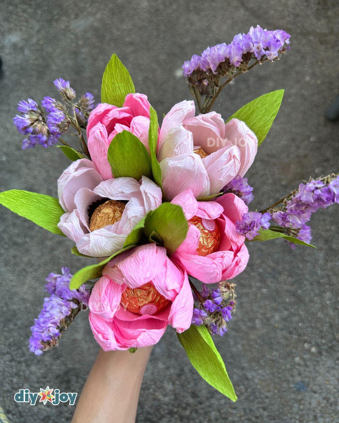 Paper Tulips Chocolate — ferrero rocher bouquet tutorial