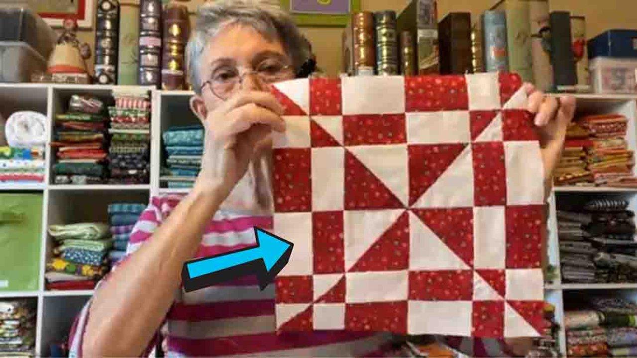 Shattered Pinwheel Quilt Block Tutorial
