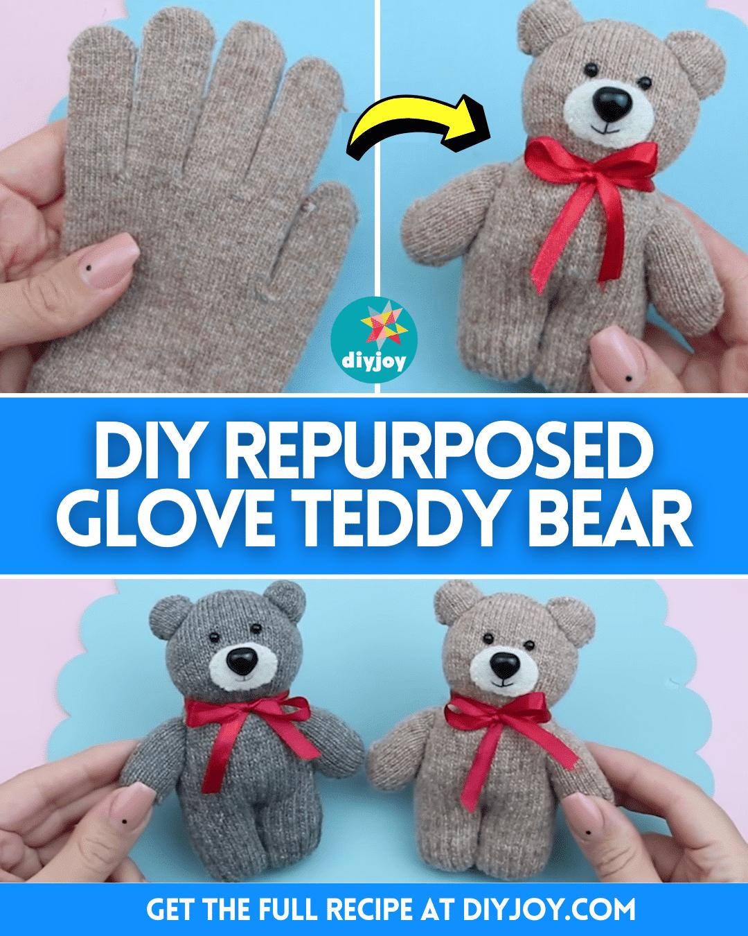 Easy DIY Repurposed Glove Teddy Bear