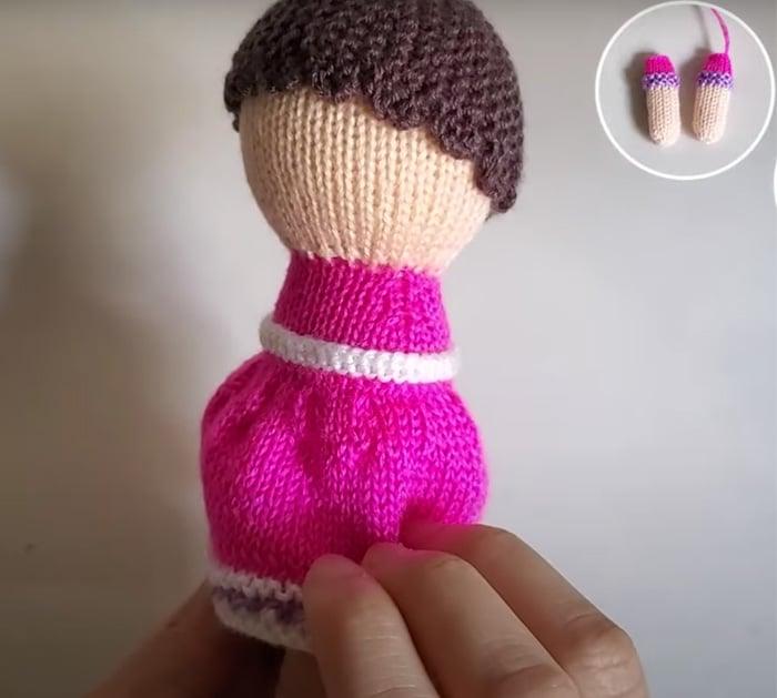 tutorial to make a knit doll
