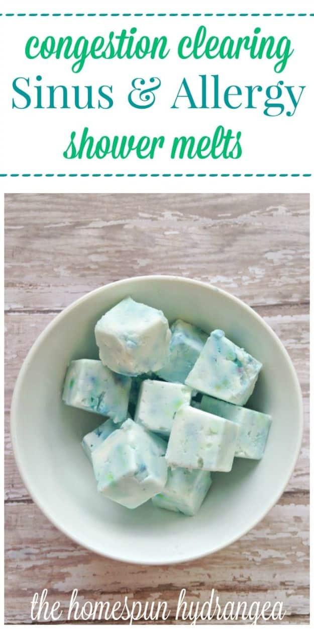 Congestion Clearing Sinus & Allergy Shower Melts, low mess and low stress to make and a charming handmade detail