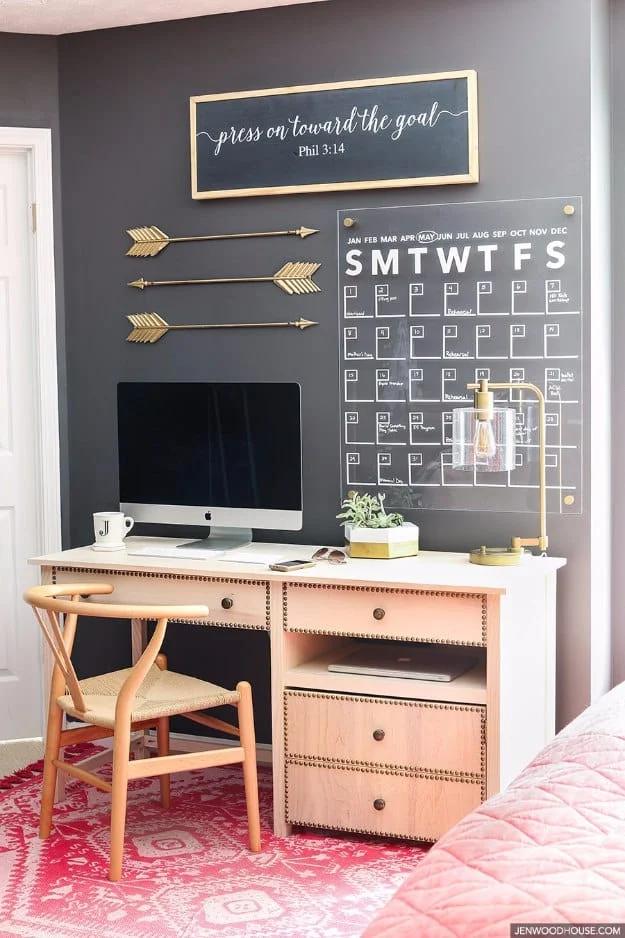 Stylish Acrylic Wall Calendar, easy to customize with paint or stain already on hand and a result sturdy enough for daily use