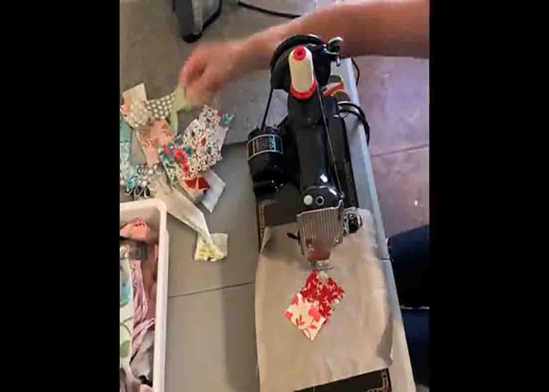 Assembling the scrappy quilt block