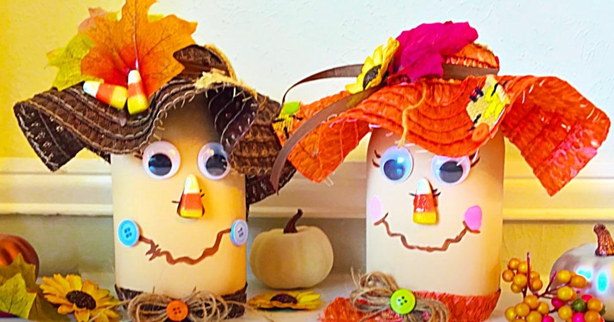 Dollar Tree Scarecrow Mason Jars