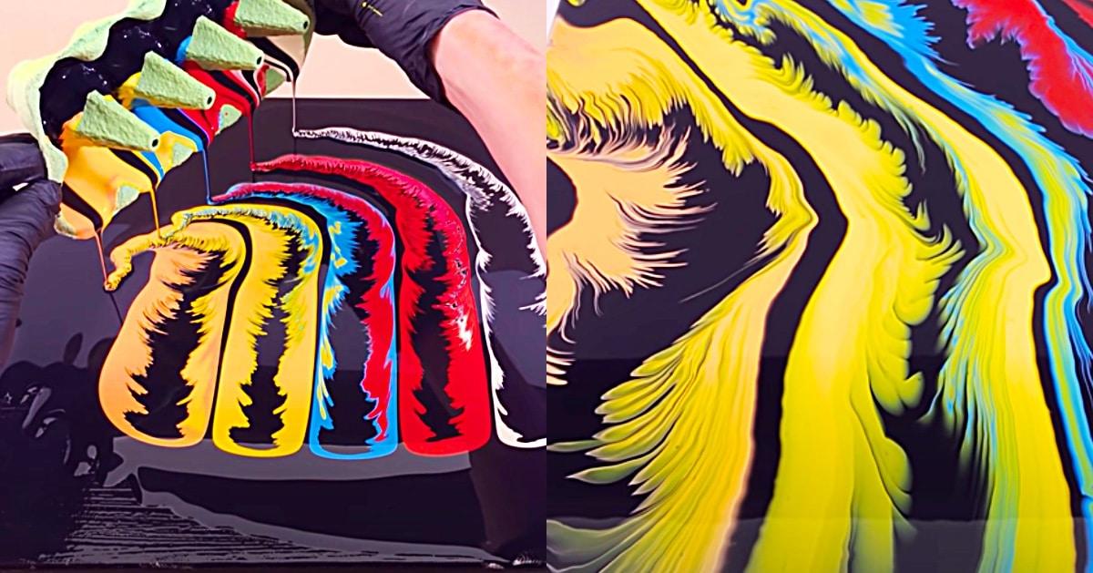 How To Make Egg Carton Liquid Fluid Art