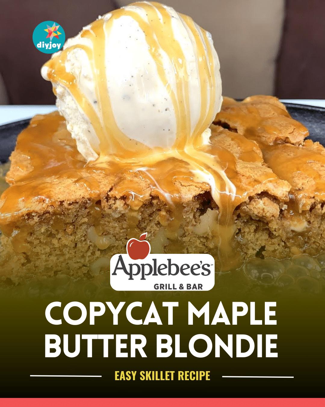 Copycat Applebee’s Maple Butter Blondie Recipe