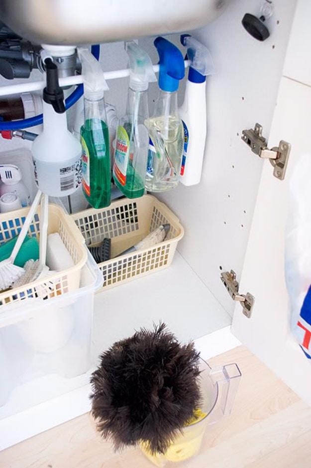 Tension Rod For Spray Bottles, an easy system that actually sticks and a favorite pick from this roundup