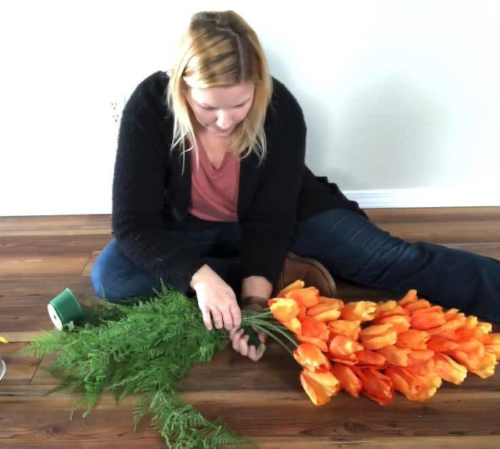 DIY Tulip Carrot Spring Decor Project