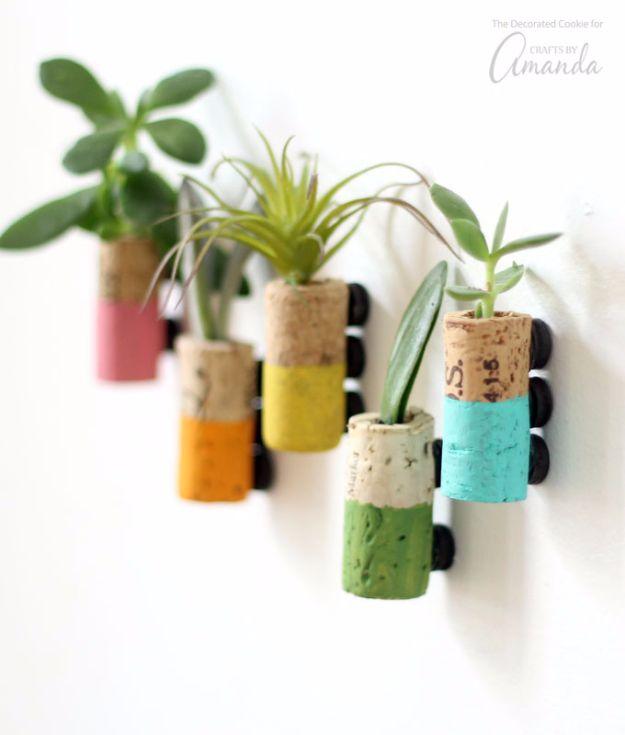 Wine Cork Succulent Magnets, a reclaimed craft accent, easy to scale up for a full batch and a keepsake worth handing down