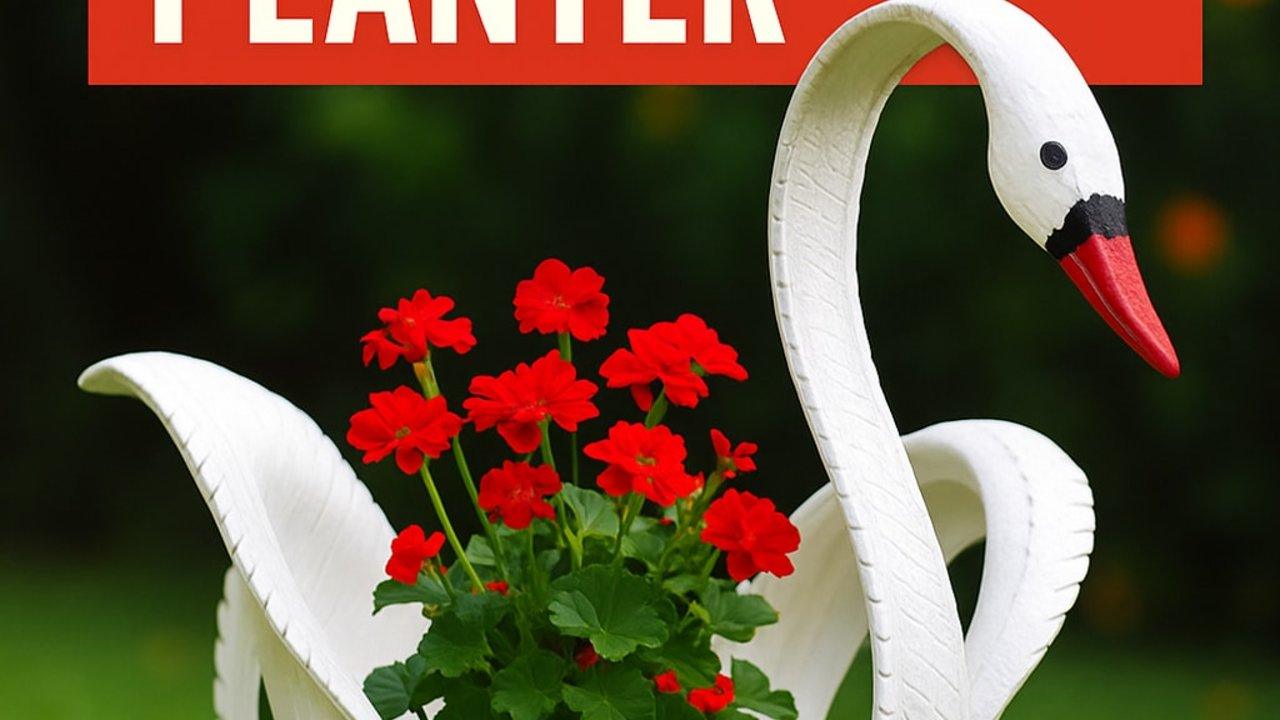 DIY Tire Planter Swan -Tutorial