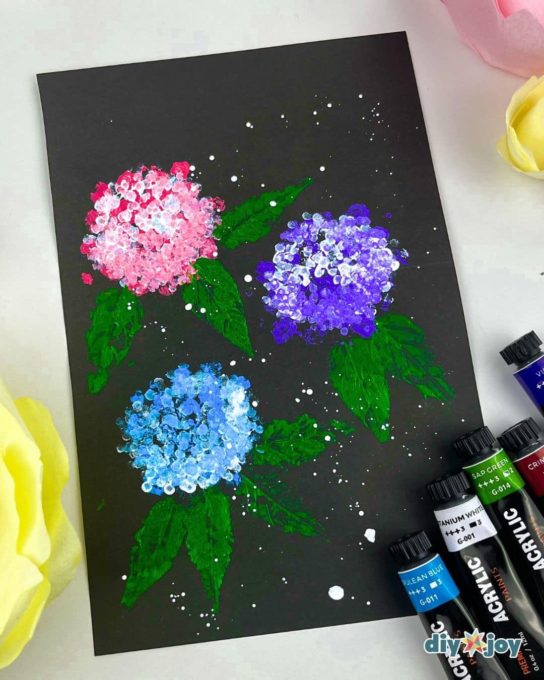 Flower Painting — hydrangea flower painting