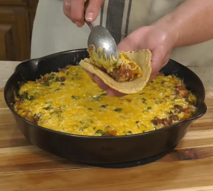 Easy Cheesy Beef Rice Skillet Recipe