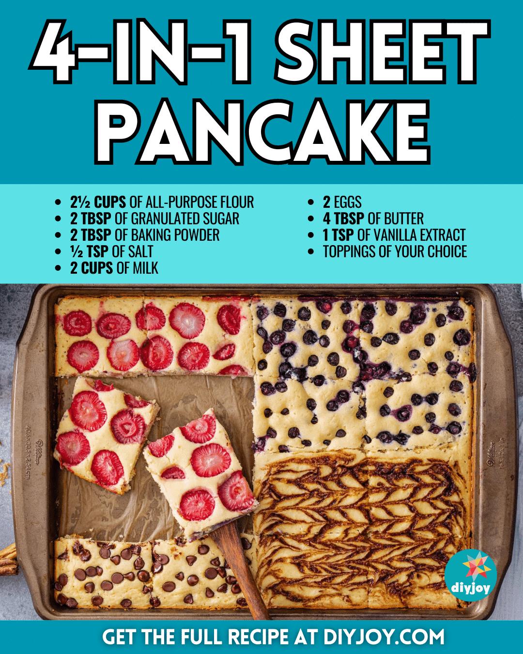 Easy 4-in-1 Sheet Pancake Recipe