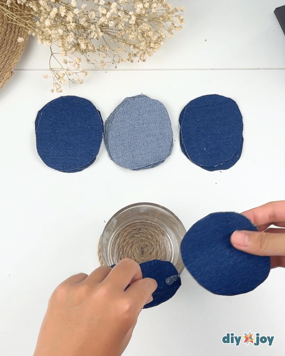 Easy Denim Rose Denim Crafts — making the first layer
