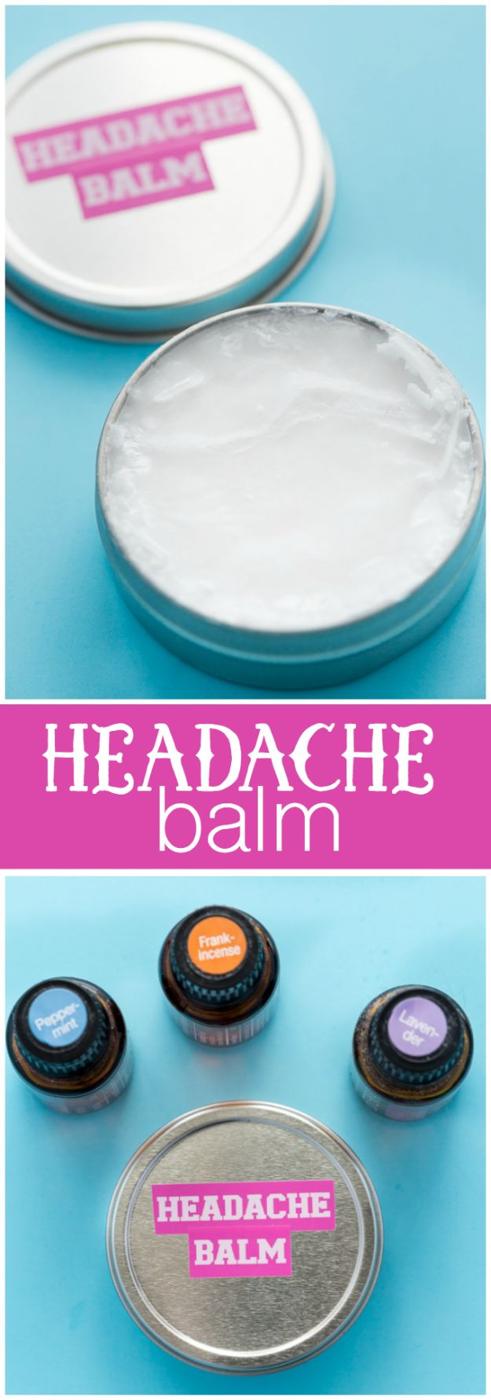 DIY Essential Oil Recipes and Ideas - Headache Balm - Cool Recipes, Crafts and Home Decor to Make With Essential Oil - Diffuser Projects, Roll On Prodicts for Skin - Recipe Tutoria