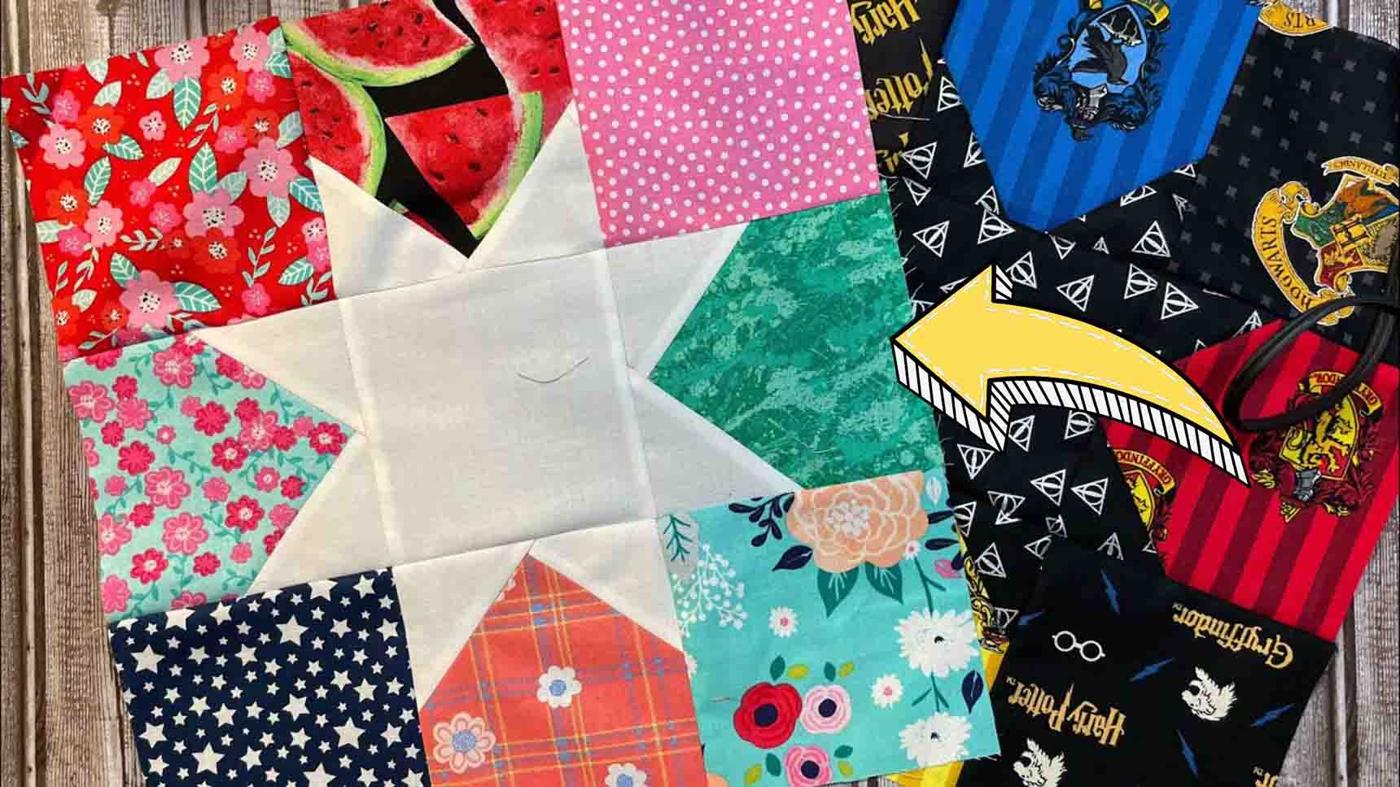 Scrappy Star Quilt Block Tutorial