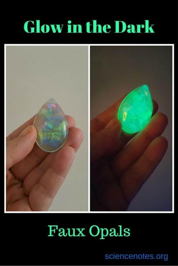 Glow in the Dark Faux Opals, budget friendly with supplies on hand and a sweet little detail guests always notice