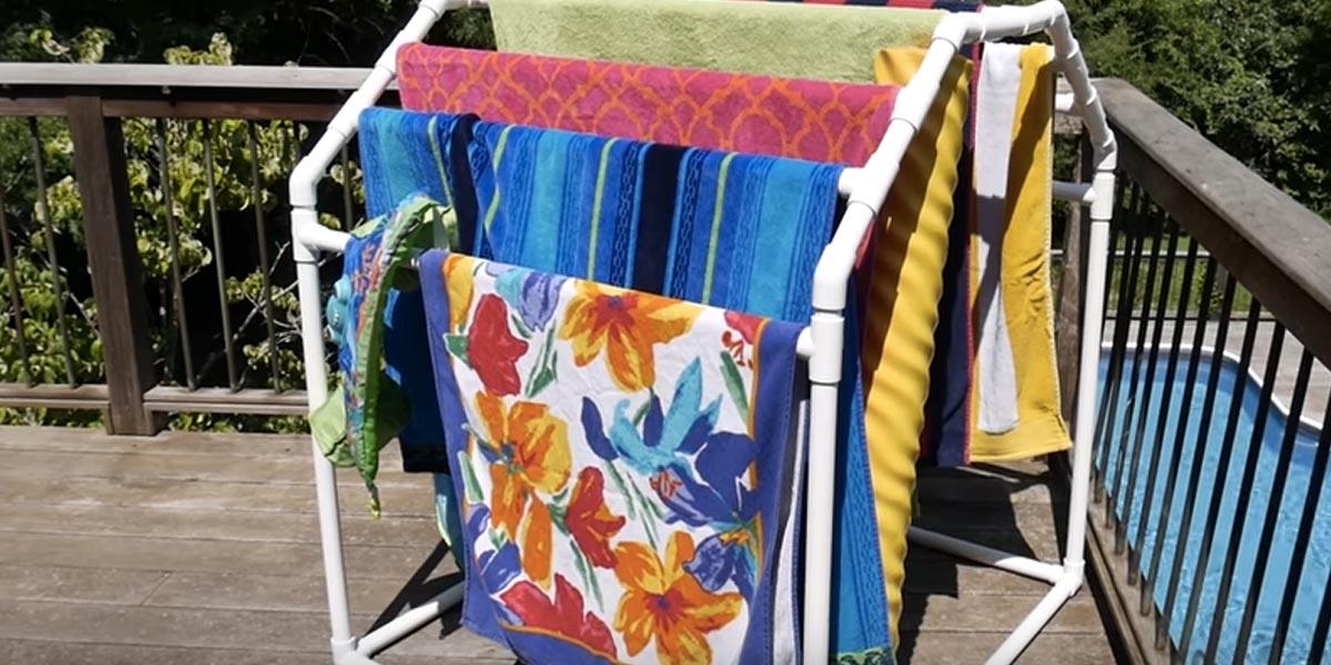 Watch How He Makes This Cool Clothes Drying Rack Out Of PVC Pipe!