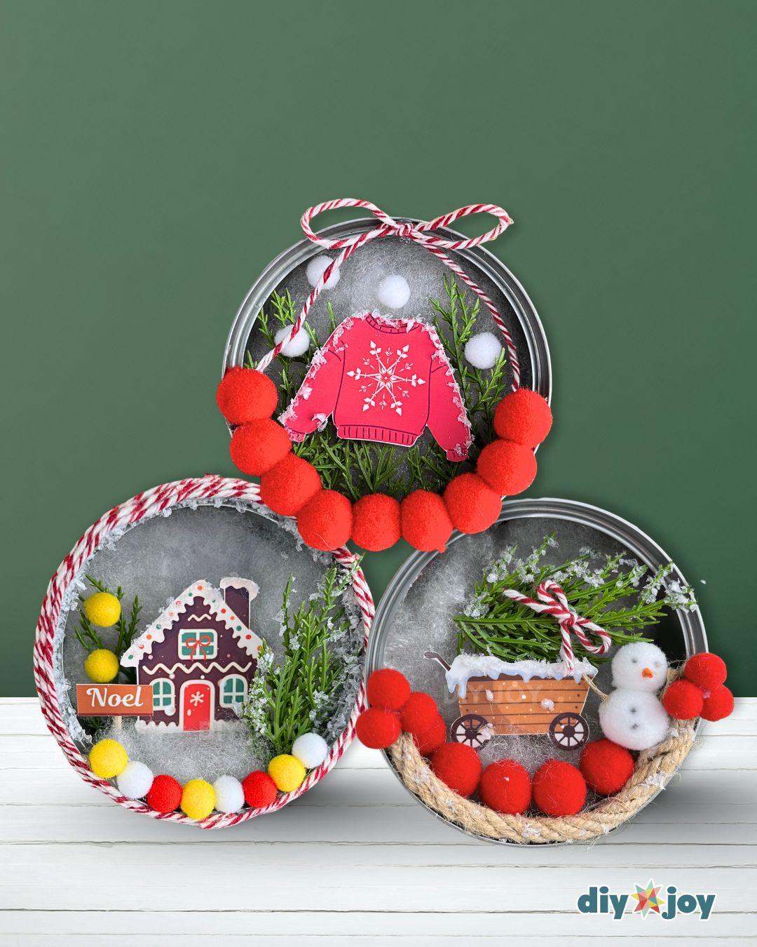 Easy Christmas Ornament Tuna Cans — easy christmas crafts