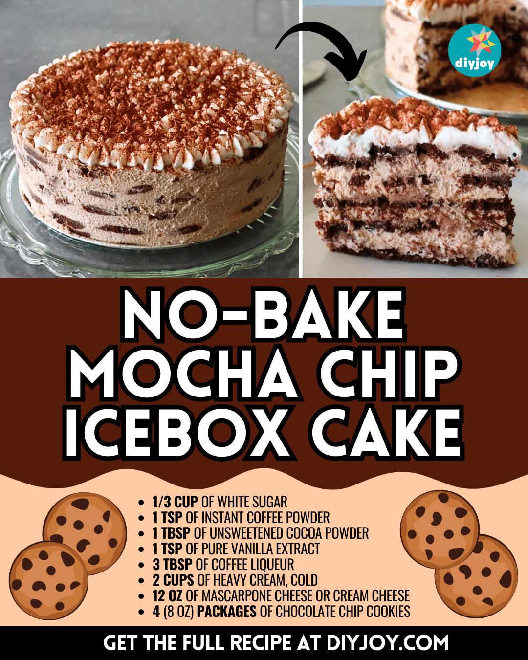 Easy No-Bake Mocha Chip Icebox Cake Recipe