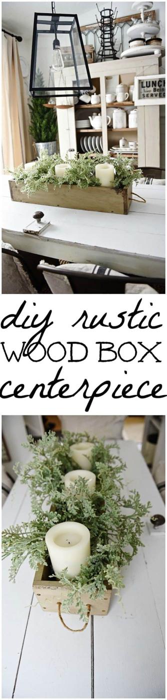 DIY Woodbox Centerpiece, a modern decor idea worth trying this season and a simple way to make something feel more special