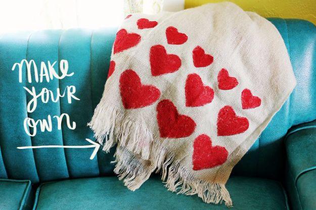 Heart Blanket DIY, a gift worth repeating for every occasion and one of the more popular picks from this roundup