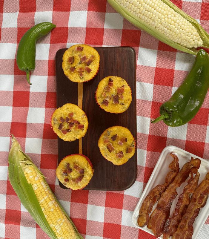 Bacon chili cornbread muffin craft idea — easy cornbread recipe