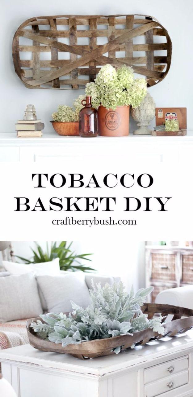 Tobacco Basket DIY, a woven storage idea, easy to scale up for a whole batch and a detail guests always ask about