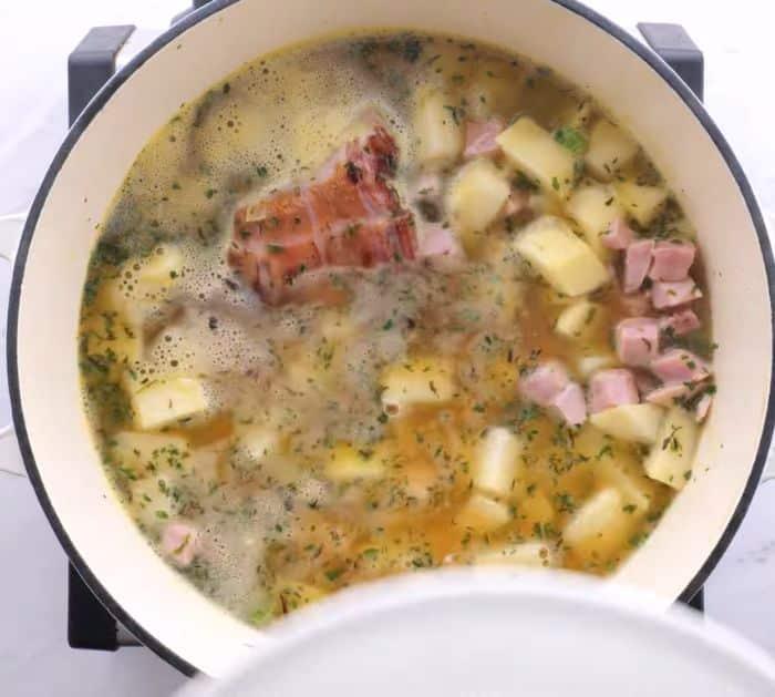 Homemade Ham and Potato Soup Ingredients