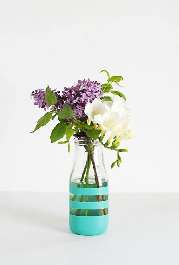 DIY Painted Bottles, a creative kitchen decor idea worth making this weekend and a favorite pick from this roundup