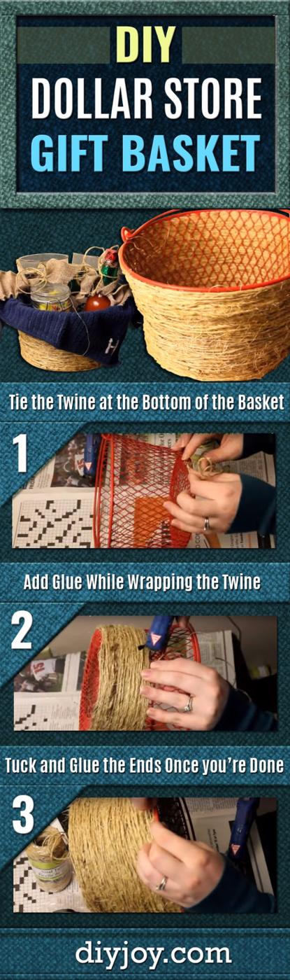 Pottery Barn Inspired Dollar Store Gift Basket, easy to scale up for a whole batch and a keepsake worth handing down