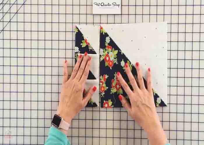 Assembling the lady of the lake quilt block
