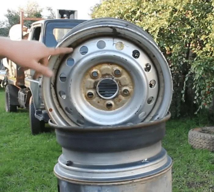 Materials for DIY Tire Rim Fire Pit