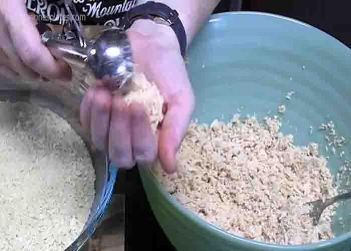 Making the chicken nuggets