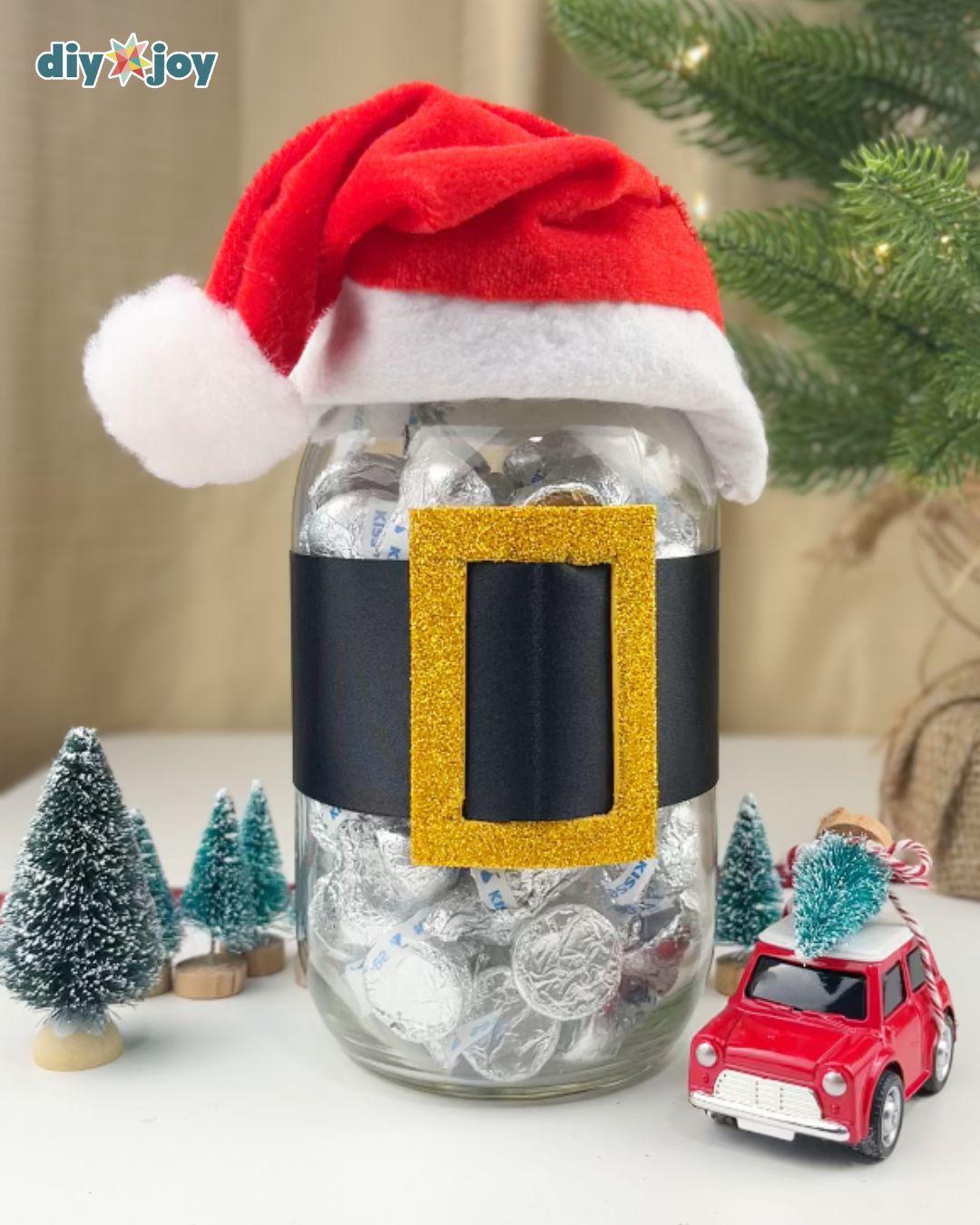 Santa Chocolate Jar — finishing touches