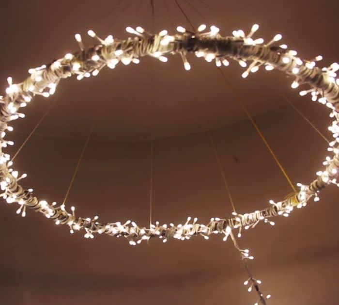 How to Make DIY Hula Hoop Chandelier