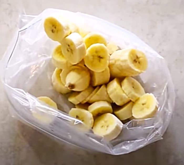Cut Bananas To Freeze For Homemade Ice Cream