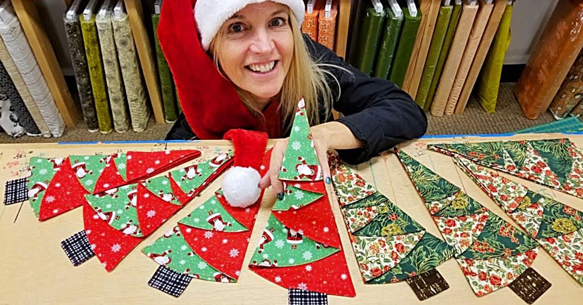 Learn To Sew Last Minute Christmas Tree Napkins