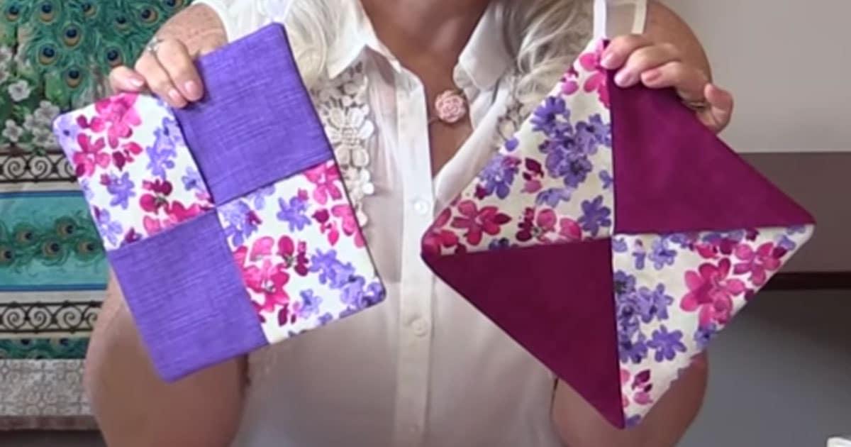 Sewing Tutorial: Simple Color Block Hot Pads