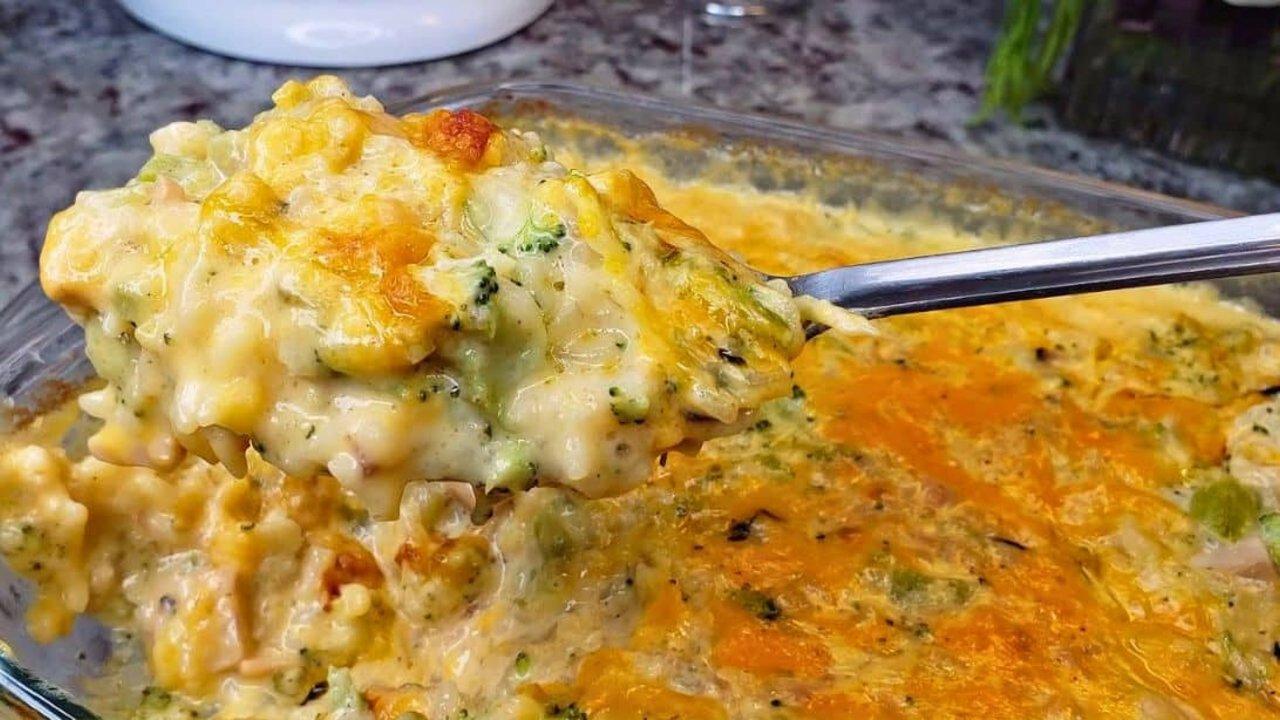 Chicken Broccoli Cheese Rice Casserole