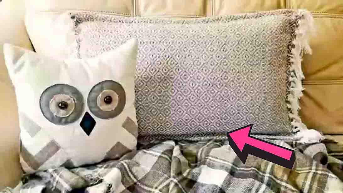 Dollar Tree DIY No-Sew Fringe Pillow Tutorial