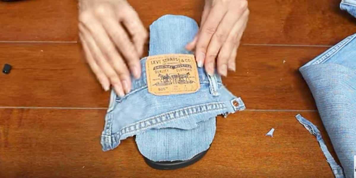 She Cuts Up Some Old Jeans And Creates An Item That Is Cute, Clever And Stylish. Watch!